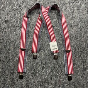 Welch Workwear Mens USA Flag Striped X-Back Suspenders 2 Inch Wide Clip-On 46L